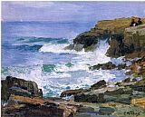 Edward Henry Potthast Canvas Paintings - Looking out to Sea